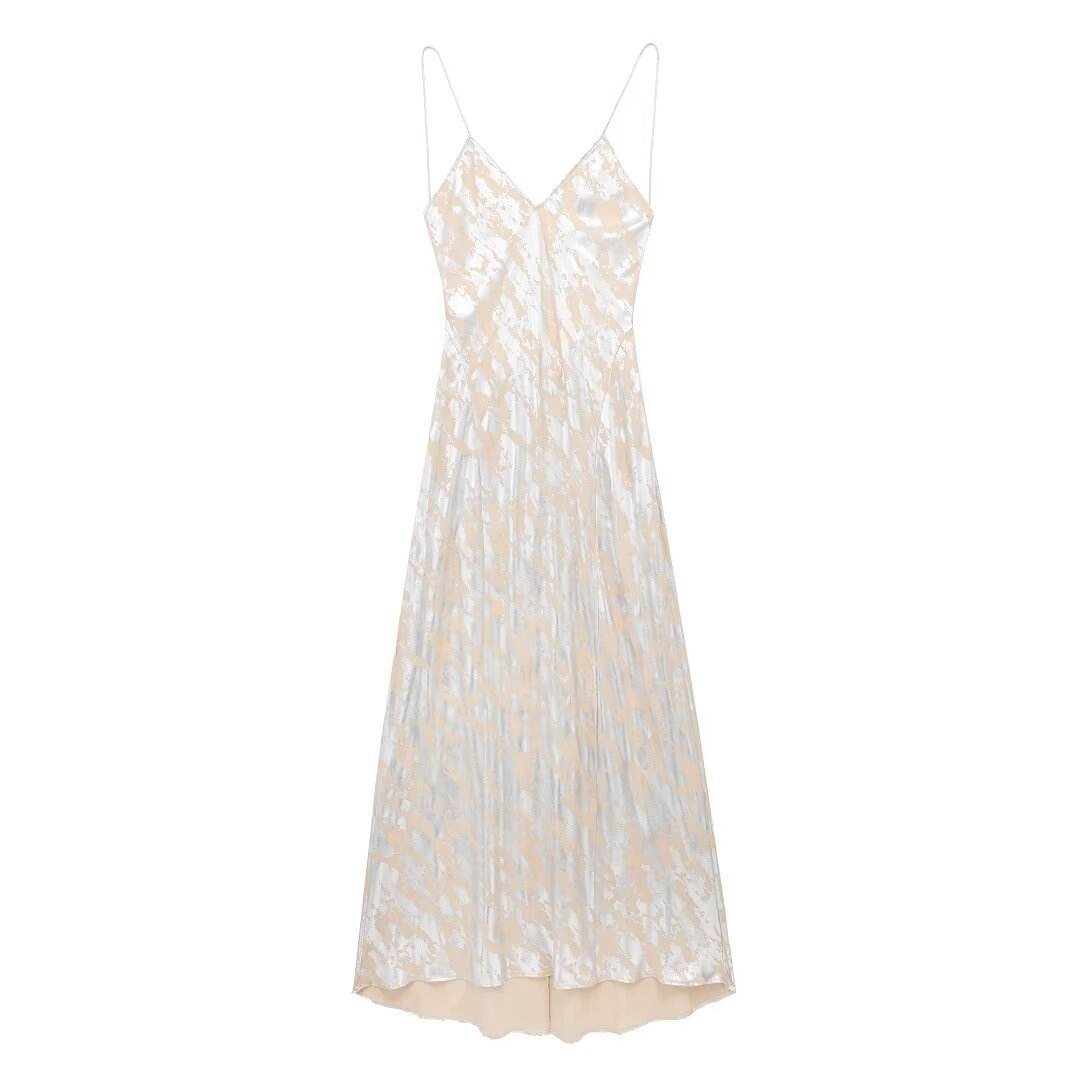 Women's Metal Foil Printed Underwear Dress - Velora