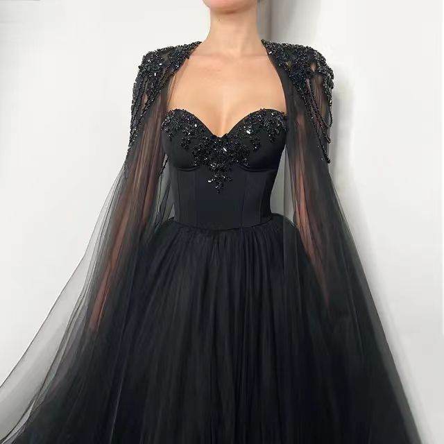 Black Evening Gown Daily Style - Velora