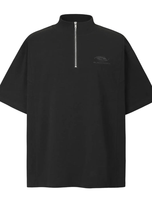 Men's Half-Zip Mock Neck Short Sleeve T-Shirt - Velora