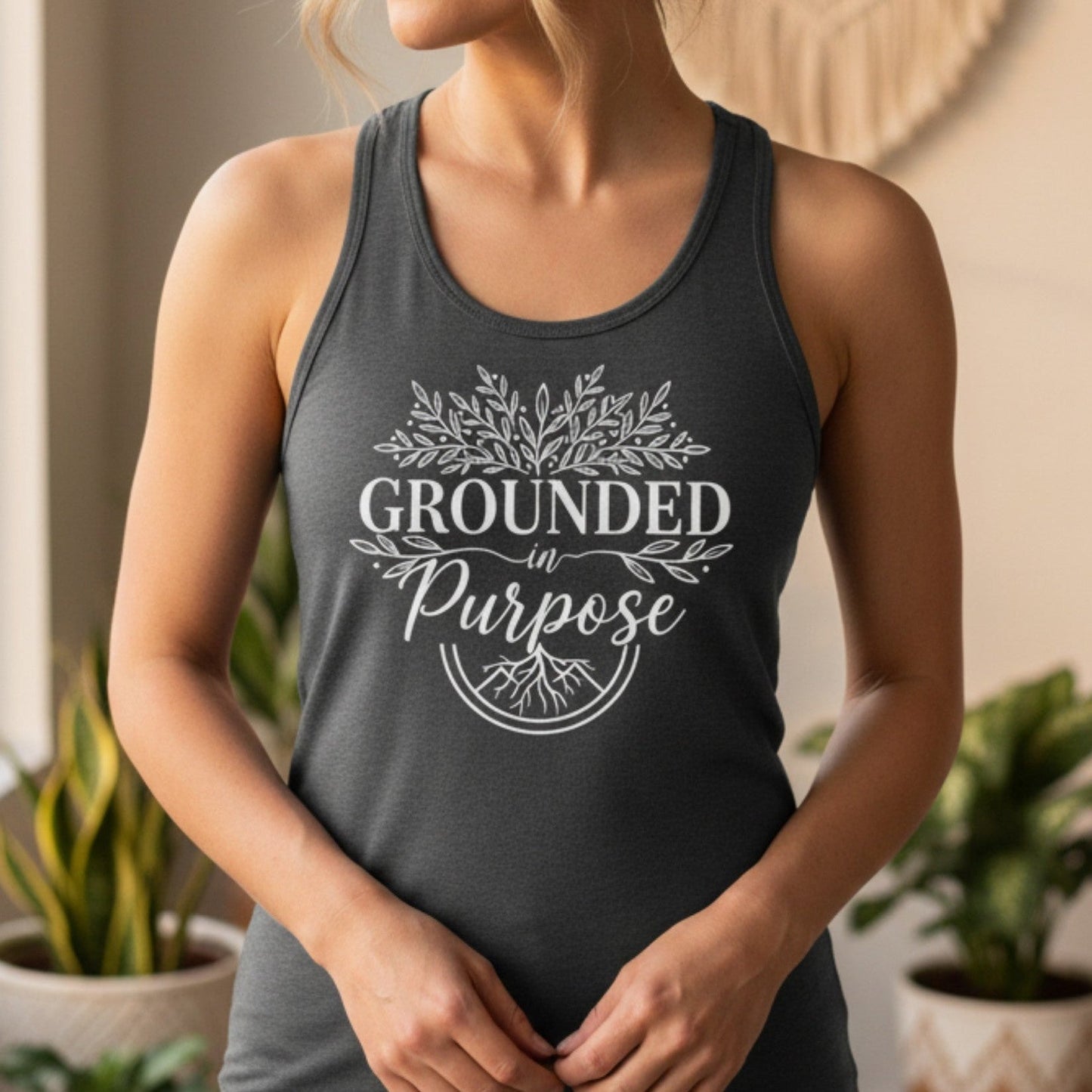 Grounded In Purpose Tank Top | Spiritual Yoga Tank for Women