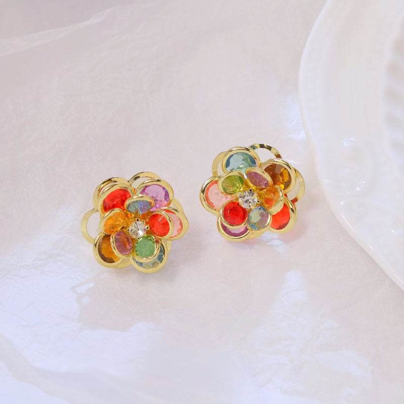 Female Sweet And Simple Small Flower Stud Earrings Earrings Ear Accessories For Her New Trendy Women's High-grade Earrings - Velora