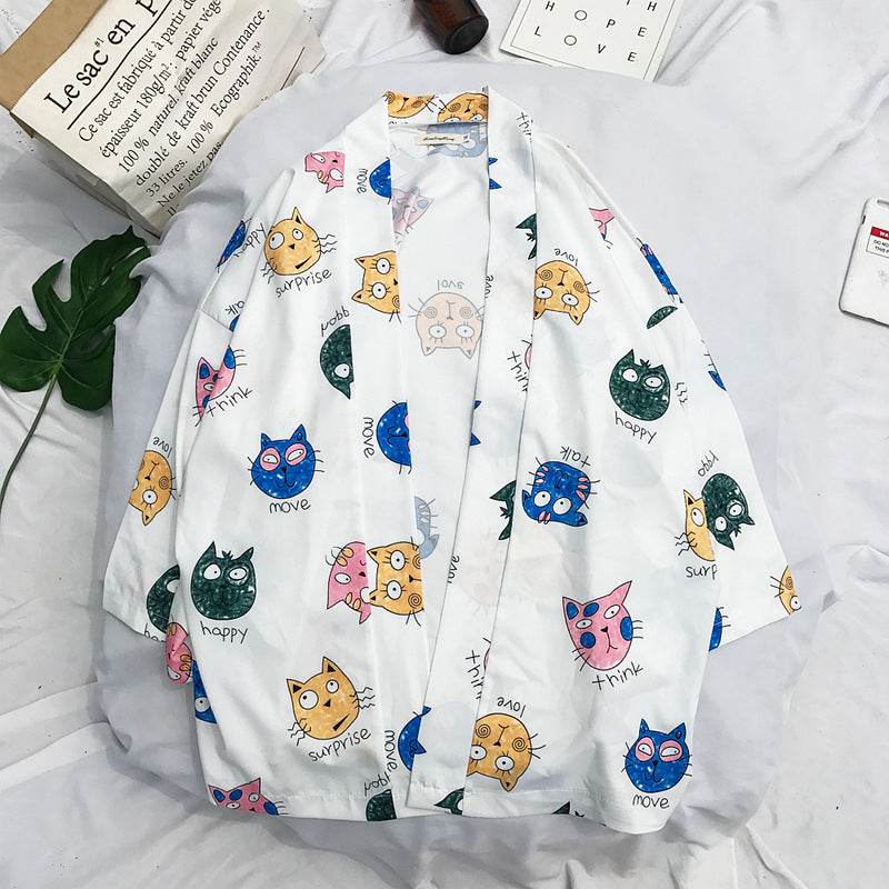 Chinese style seven-point sleeve robe cloak - Velora