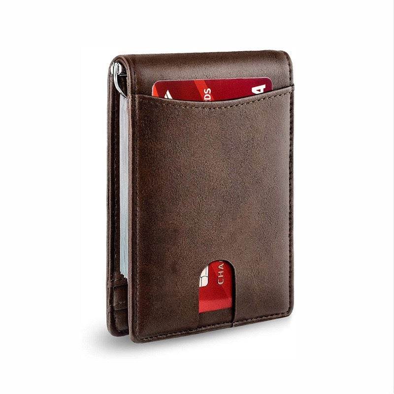 Leather Multifunctional Card Sleeve Microfiber Wear-resistant Rfid Anti-theft Swiping - Velora