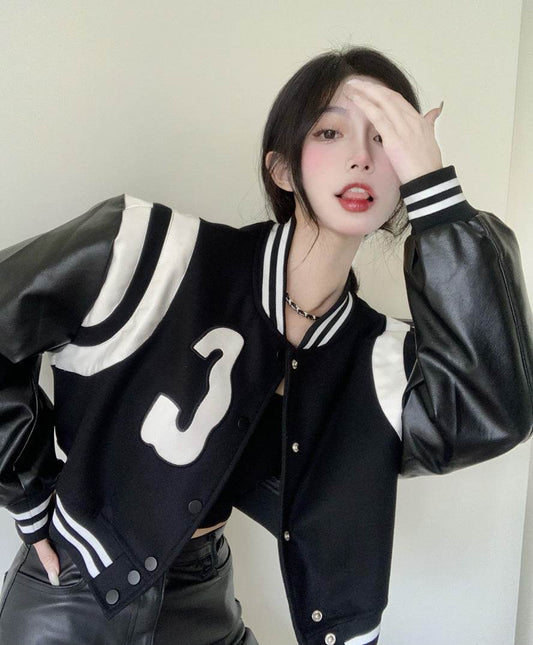 Retro Cropped Athleisure Jacket women - Velora