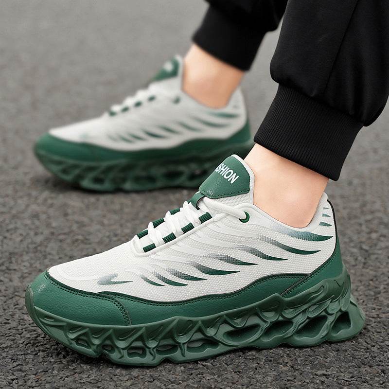 Men's Lace-up Sneakers Thick-soled Daddy Vulcanized Shoes Outdoor Running Sports Casual Shoes - Velora