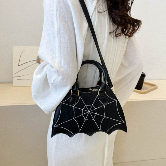 Halloween Spider Web Saddle Bags Fashion Personality Crossbody Shoulder Bag With Handle Women's Handbags - Velora