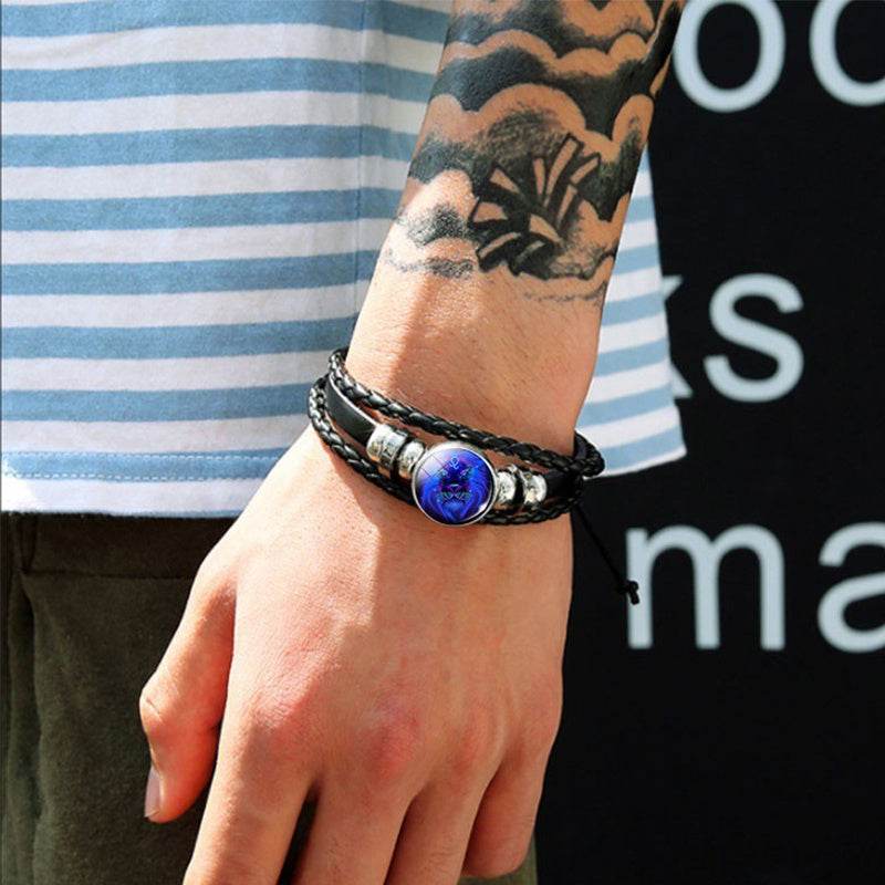 Zodiac Constellation Bracelet Braided Design Bracelet For Men Women Kids - Velora