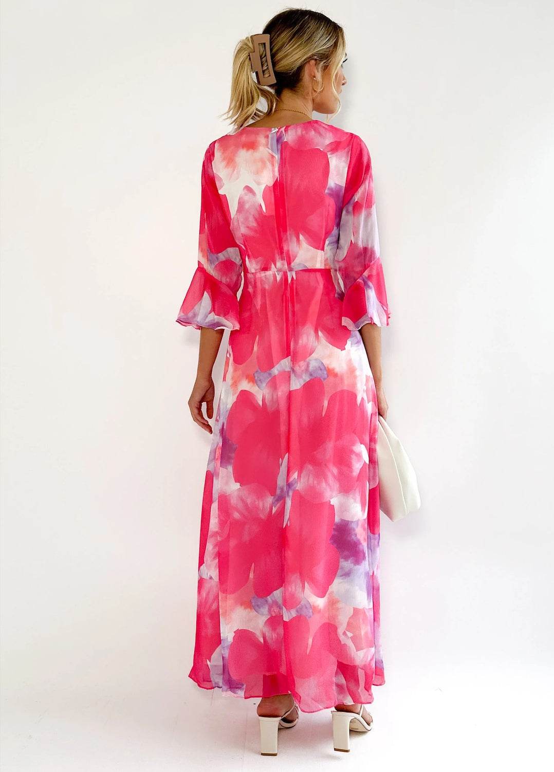 Autumn Women's Elegant Elegant Homewear Printed Crease Dress - Velora