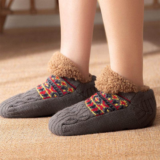 Indoor Home Floor Socks Fall And Winter Warm Non-slip Carpet Socks For Men And Women - Velora
