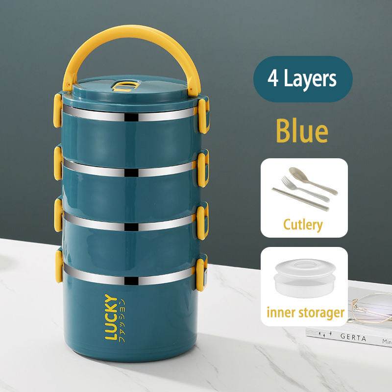 Sealed Multi Layered Thermal Stainless Steel Insulated Lunch box - Velora