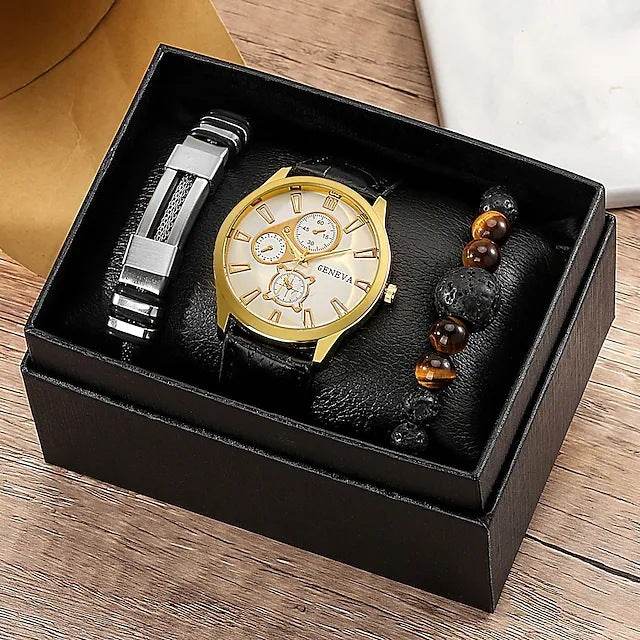 Watch Stainless Steel Bracelet Beaded Suit - Velora