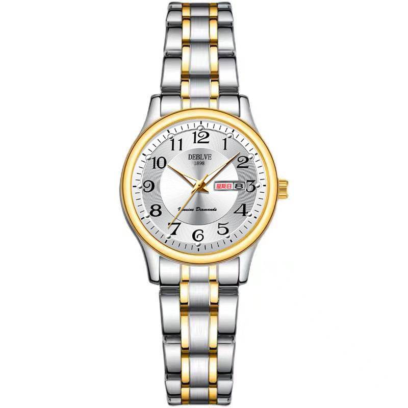 Ultra-thin Steel Strap Double Calendar Luminous Watrproof Watch - Velora