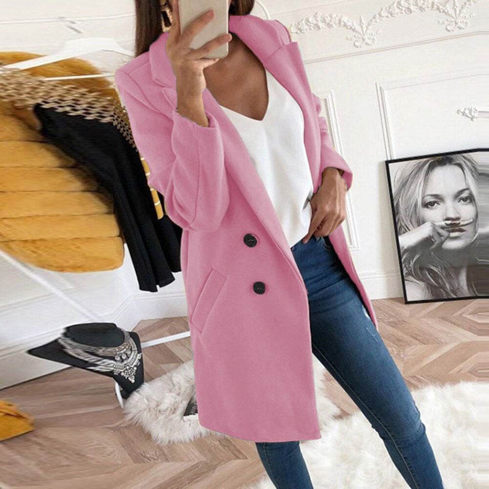 Medium Long Wool Coat - Velora