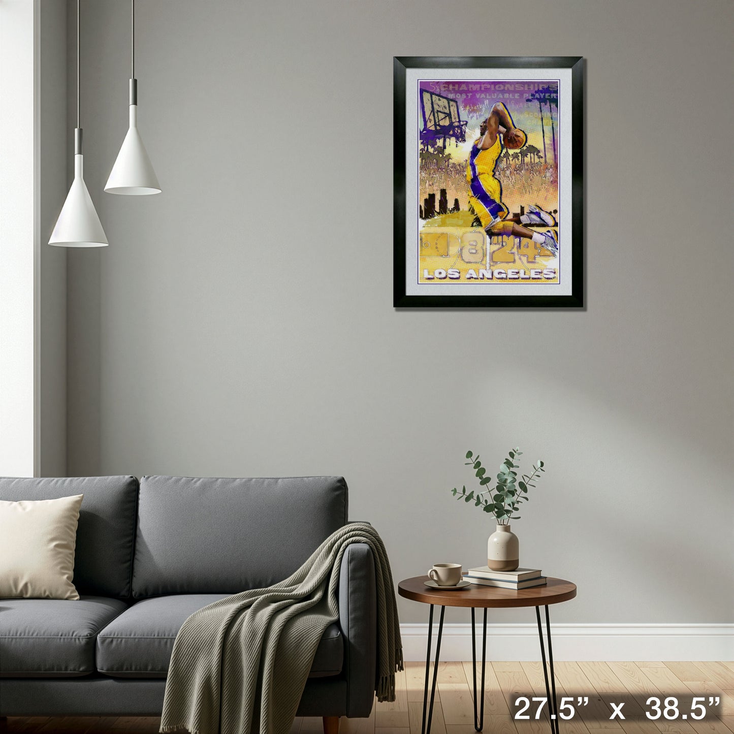 Basketball Los Angeles Tribute Framed Print