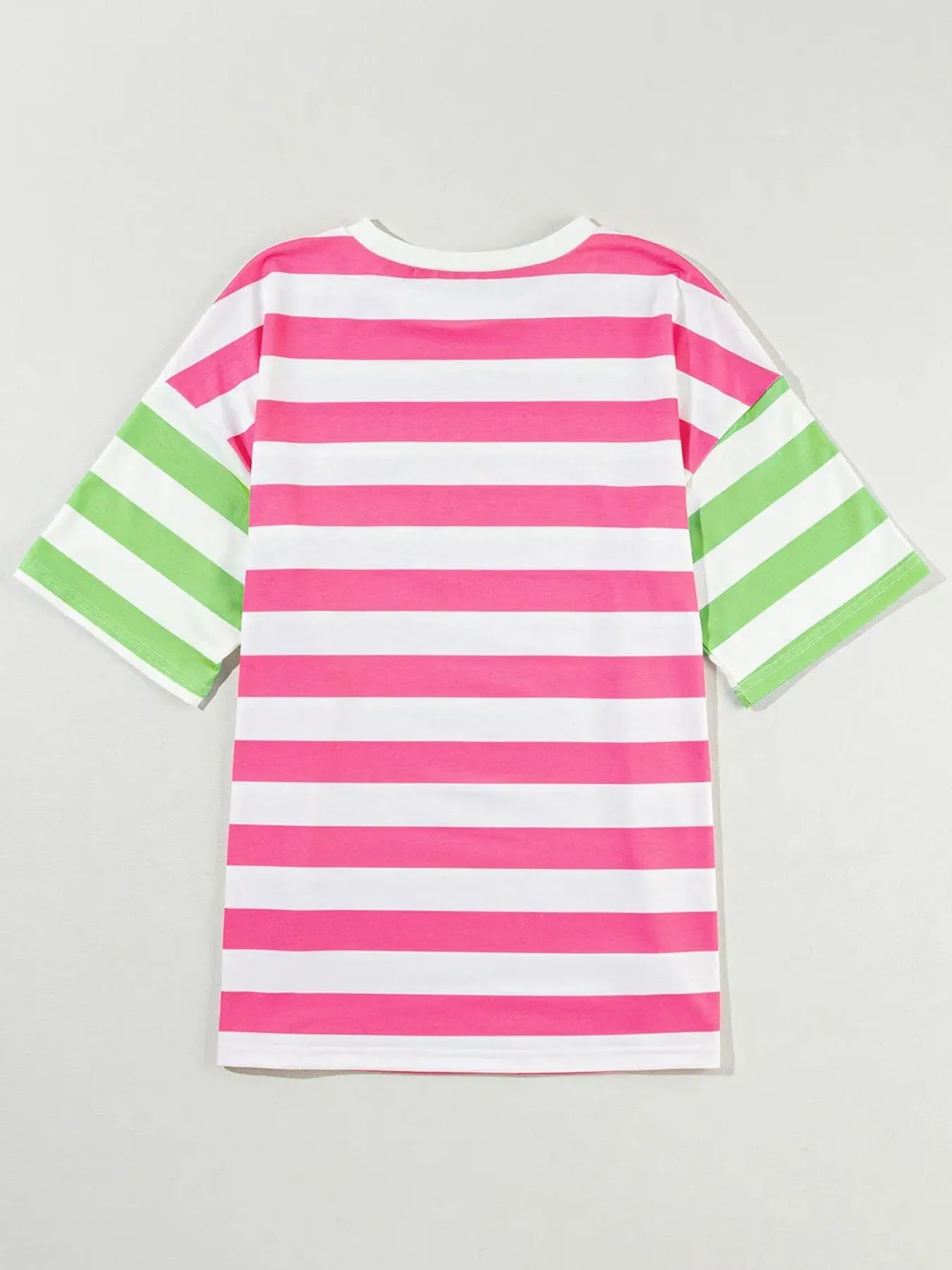Striped Oversized Short Sleeve T-Shirt - Velora