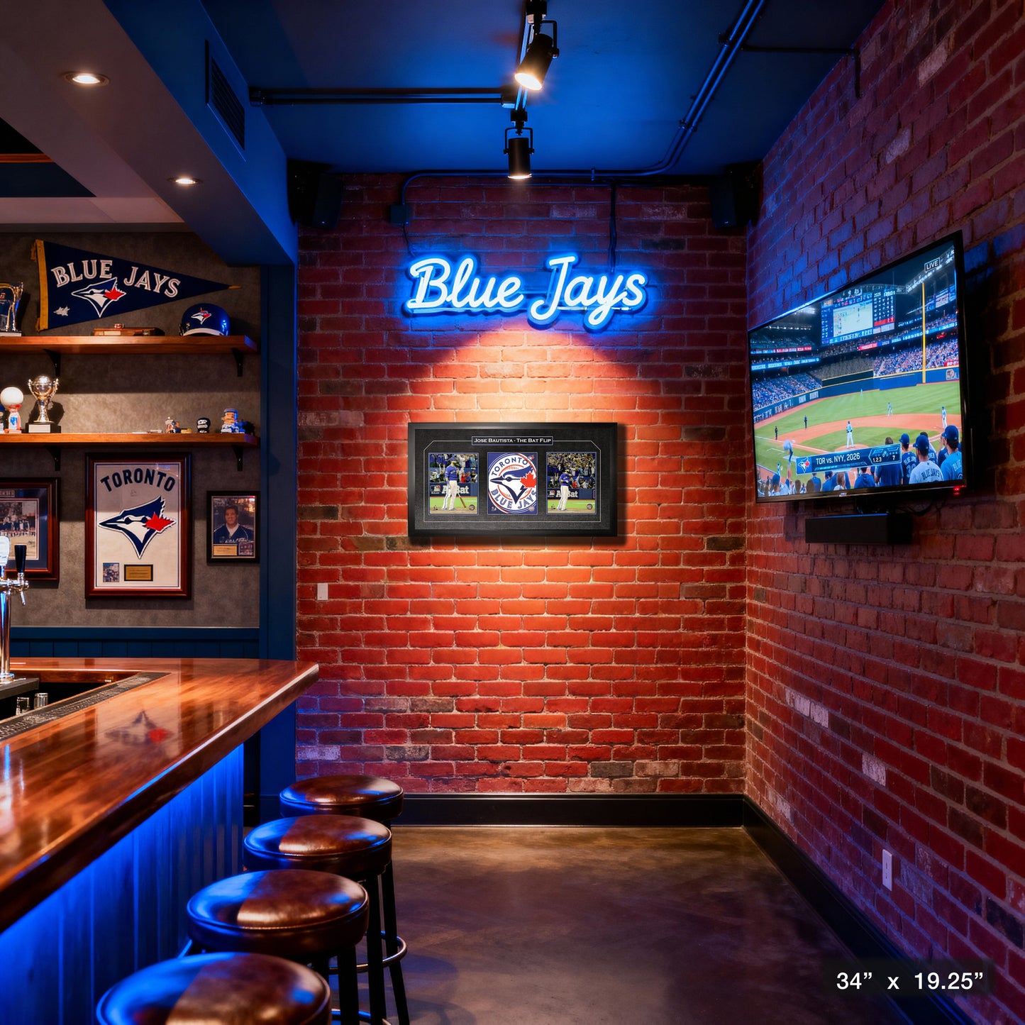 Jose Bautista Toronto Blue Jays Triple 8x10 Photo Frame The Bat Flip