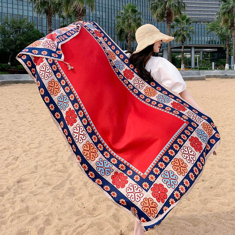 Ethnic Style Outdoor Walking Keep Warm Sun Block Shawl - Velora