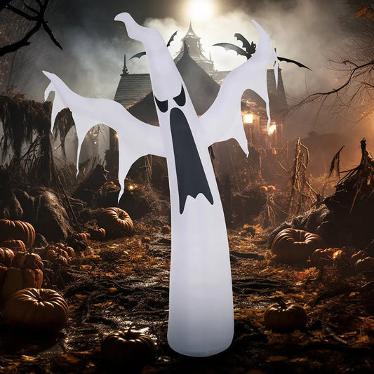 6' Tall Halloween Inflatables Outdoor Decorations White Ghost, Light Up Blow Up Yard Decor With LED Light And Fan Indoor Outdoor For Garden, Lawn, Party, Holiday EX-STOCK Canada