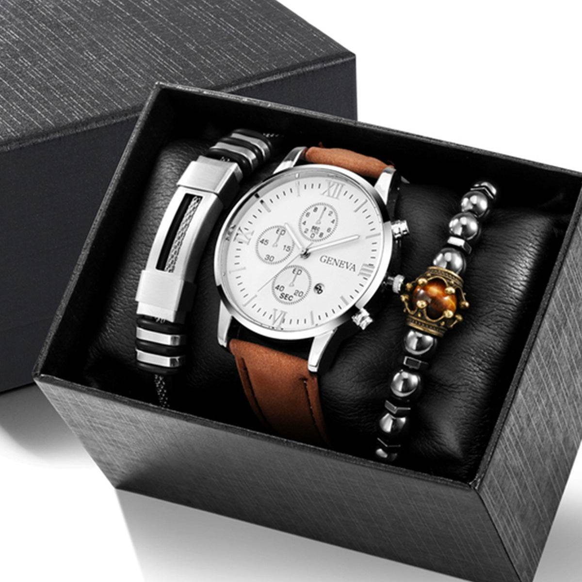 Watch Stainless Steel Bracelet Beaded Suit - Velora