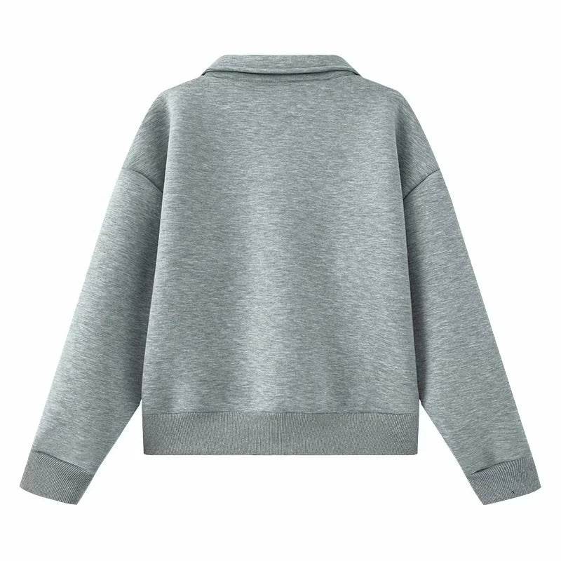 European And American Style Lapel Loose Cardigan Coat Female Casual Jacket Top - Velora