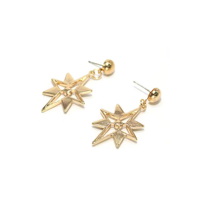 Eight-pointed Star Diamond Earrings Are Fashionable And Elegant - Velora