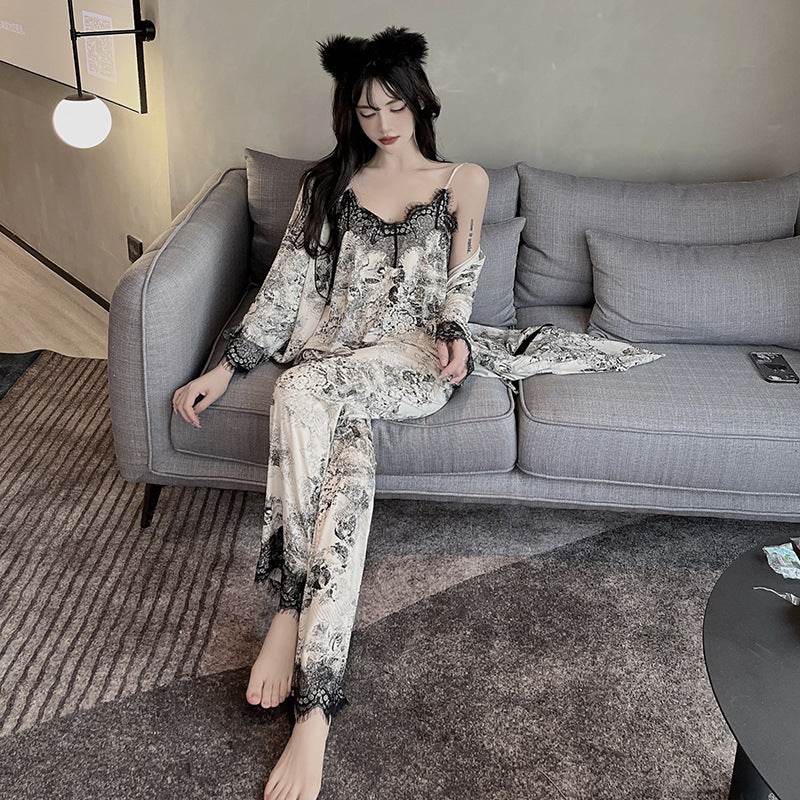 Home Wear Vintage Style Robe Three Sets - Velora