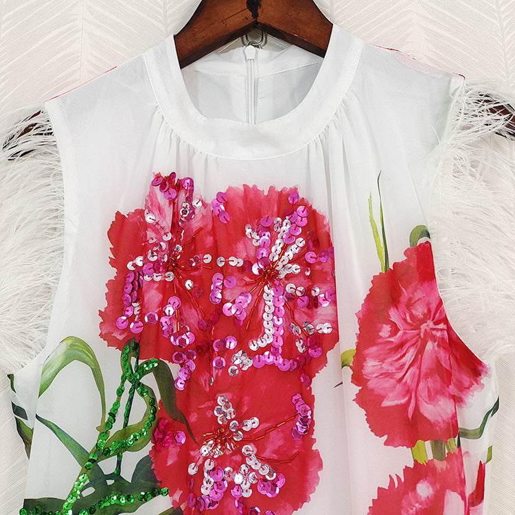 Fashionable Retro Formal Dress Roses - Velora