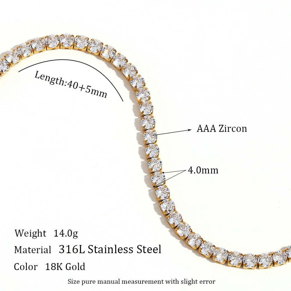 Stainless Steel Fashion Simple Bracelet Necklace Ornament Velora