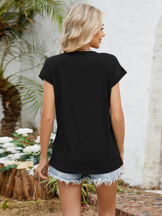 Relaxed Fit V-Neck T-Shirt - Velora