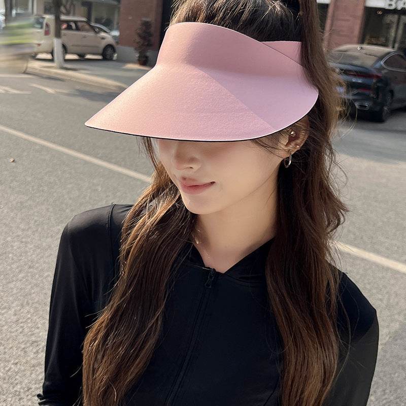Seamless Integrated Air Top UV Protection Hat Women Summer Sun Visor Hat - Velora
