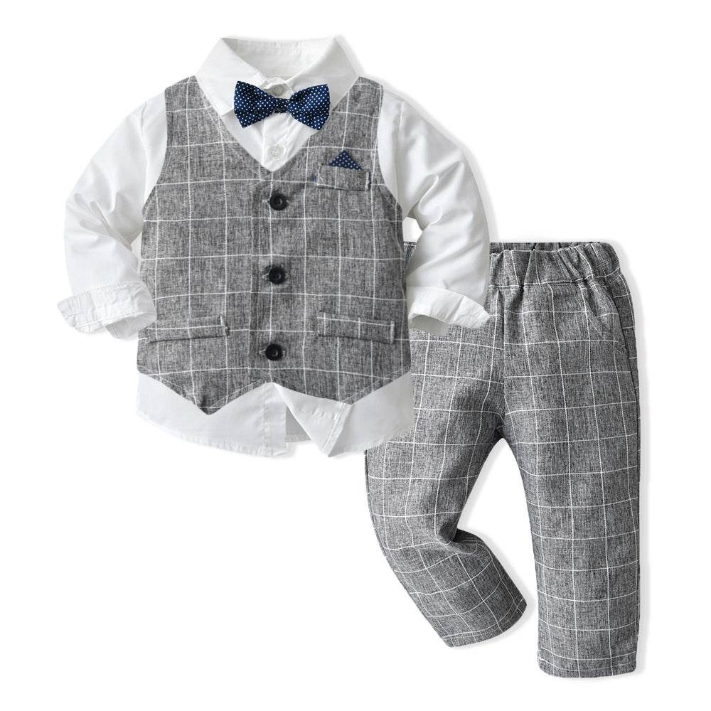 Boys Autumn Clothing Children's Suit Three-piece Set - Velora