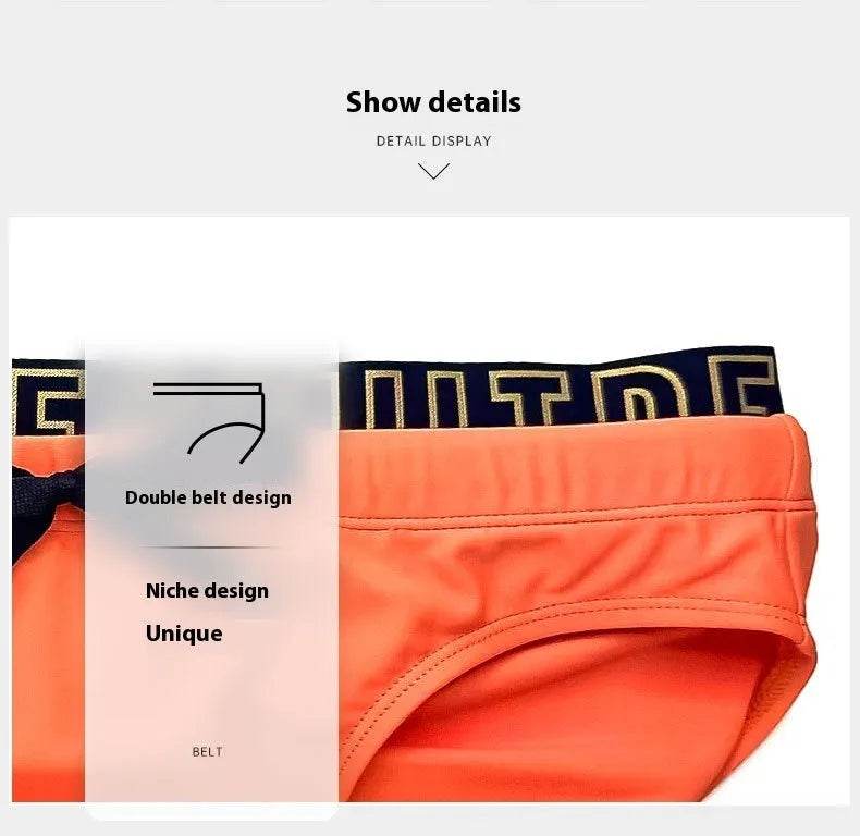 Nylon Triangle Low Waist Swimming Brief Trunks underwear men - Velora