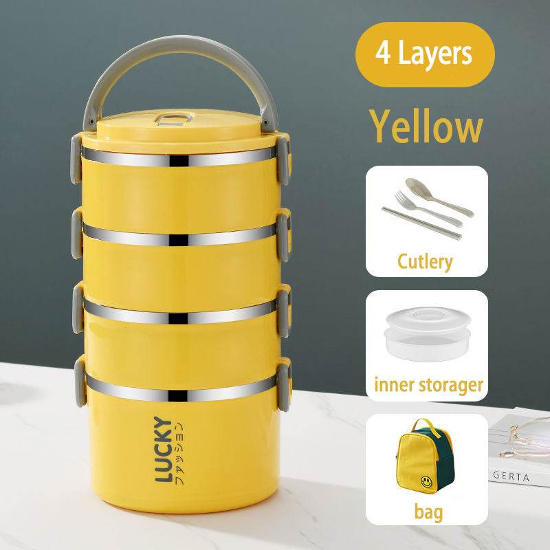 Sealed Multi Layered Thermal Stainless Steel Insulated Lunch box - Velora