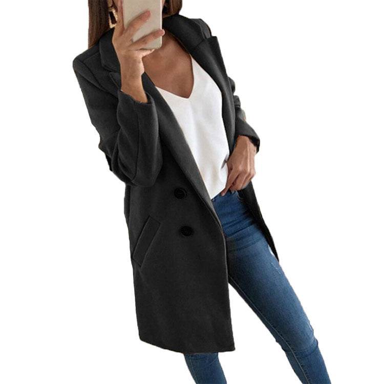 Medium Long Wool Coat - Velora