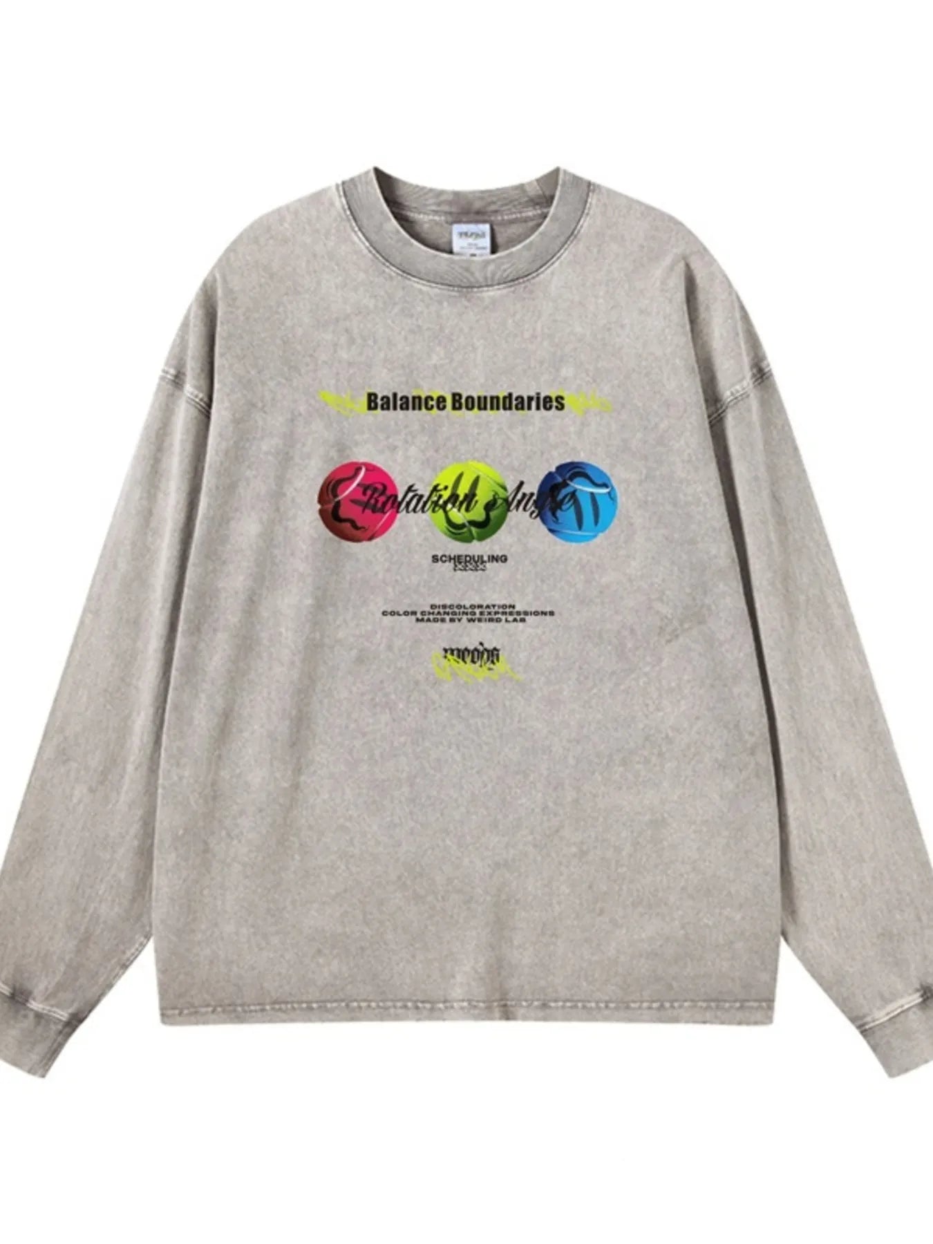 Men's Graphic Round Neck Long Sleeve T-Shirt - Velora