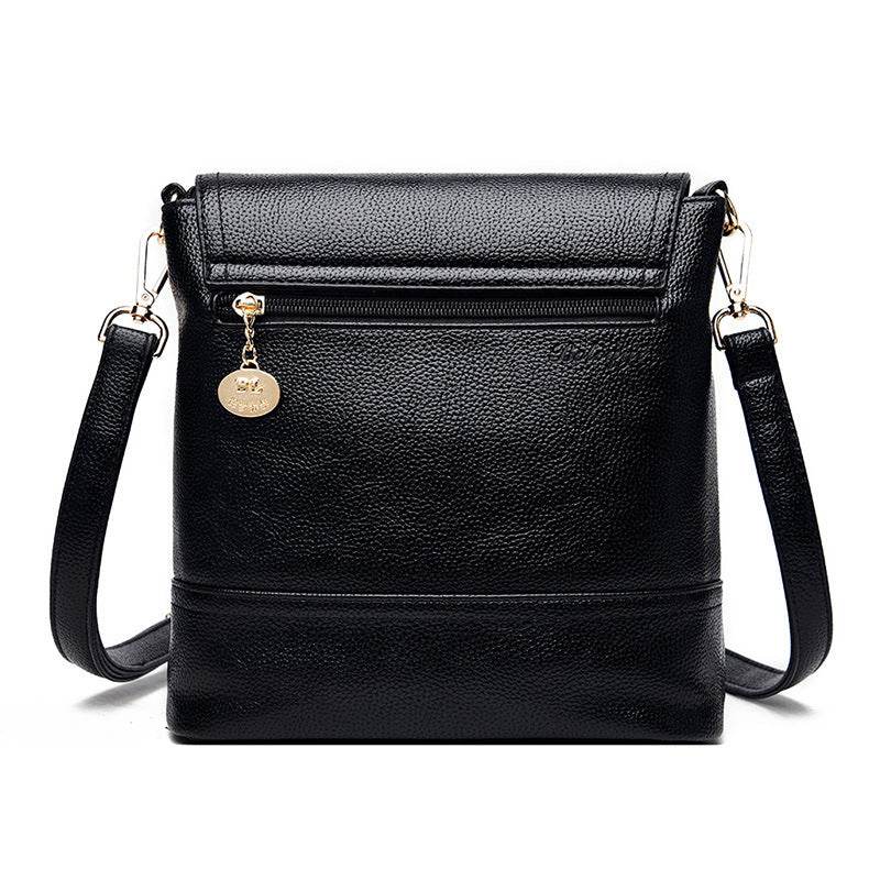 Shoulder Messenger Simple Generous Handheld Lychee Pattern Small Square Bag - Velora