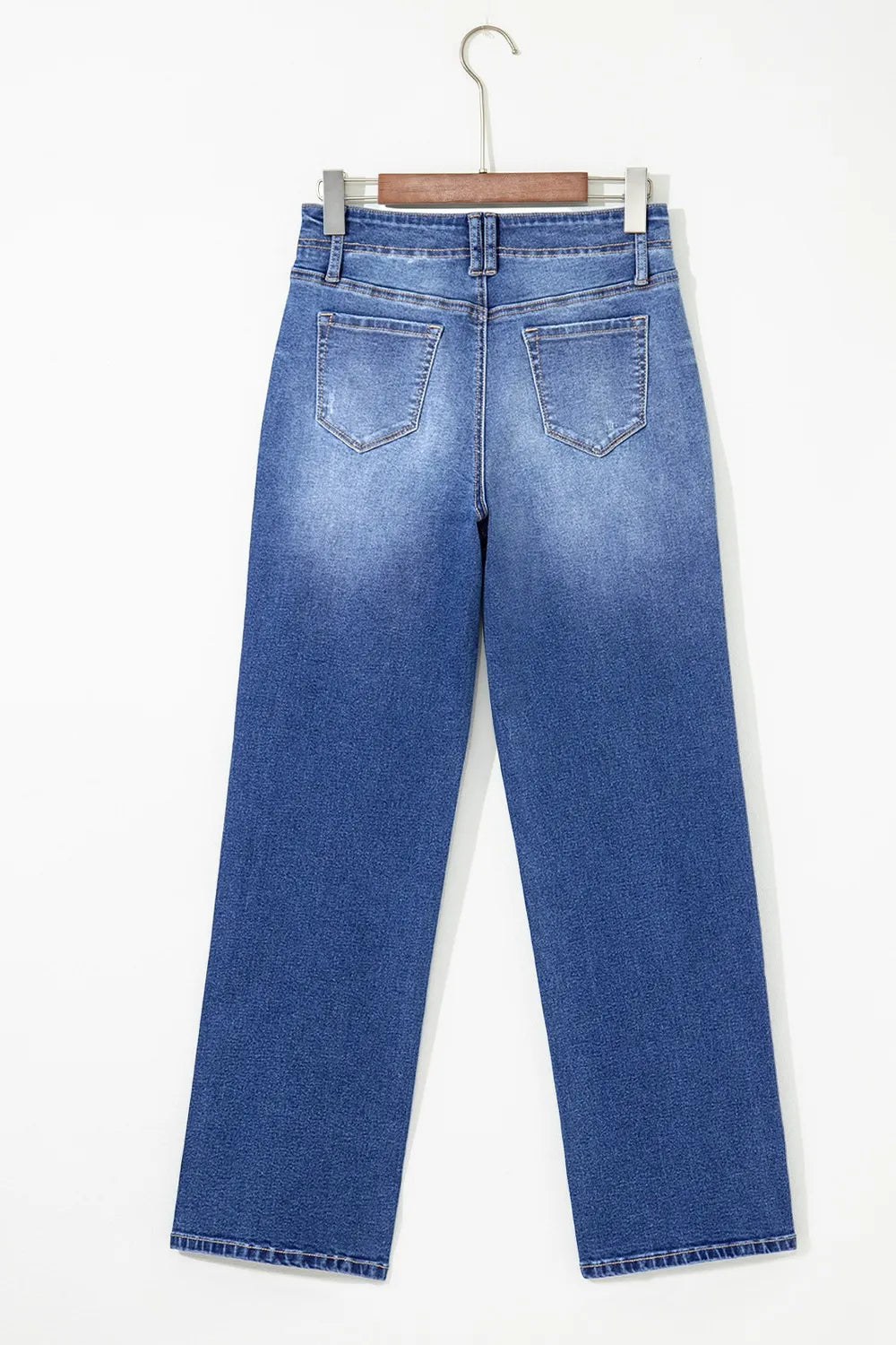 High-Waisted Wide-Leg Vintage Wash Jeans - Velora