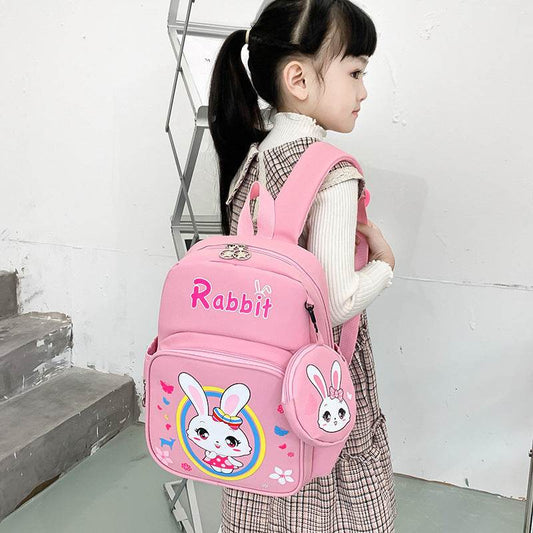 Large Capacity Cute Bunny Cartoon Backpack for School - Velora