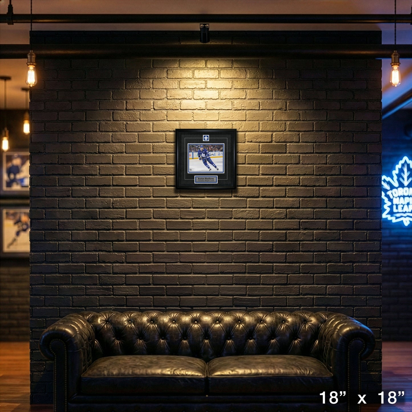 Auston Matthews Framed Pin & Plate Toronto Maple Leafs