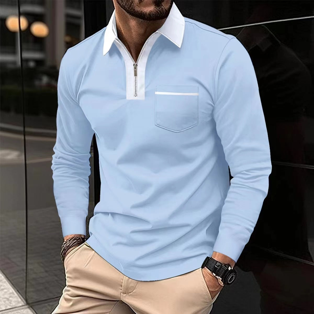 2024 Autumn Mens Long Sleeve Zipper Polo Shirts https://like2b-uy