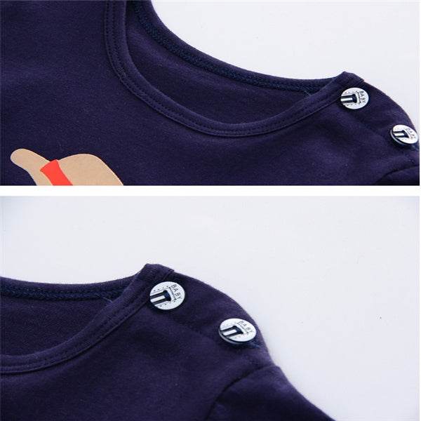 Cartoon Clothing Baby Boy Summer Clothes T-shirt Baby Girl Casual Clothing Sets - Velora