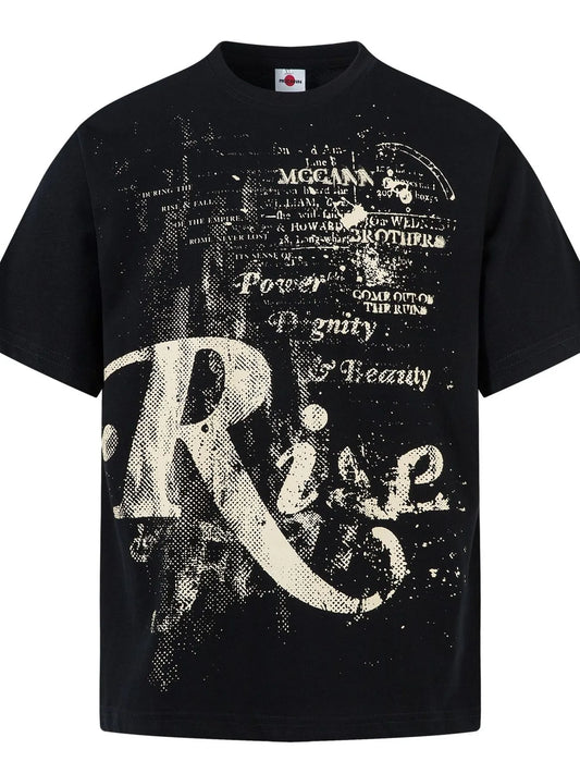 Men's Letter Graphic Short Sleeve T-Shirt - Velora