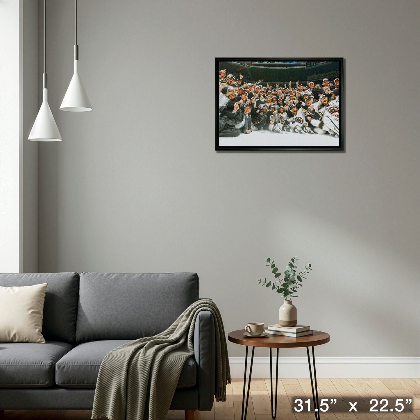 Boston Bruins 20x29 Framed Canvas 2011 Stanley Cup