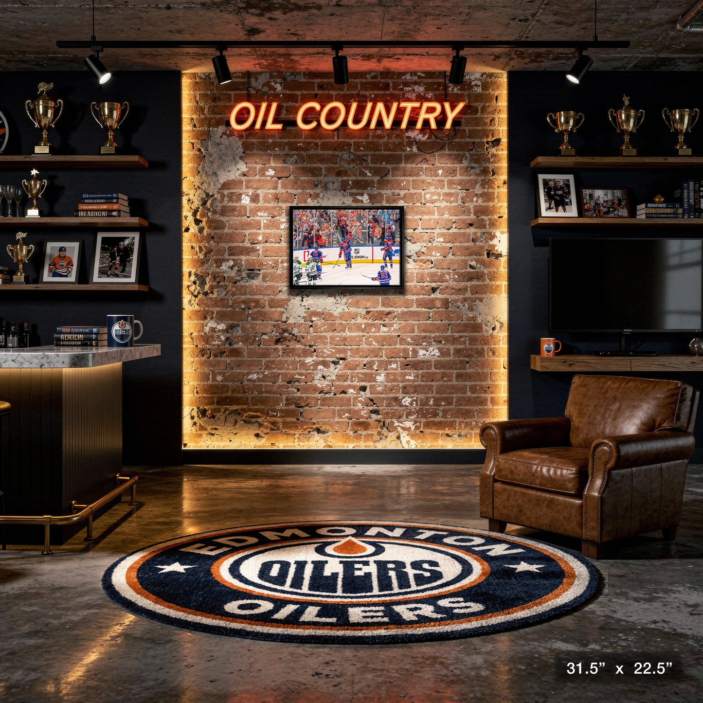 Edmonton Oilers 20x29 Framed Canvas Conference Final Celebration