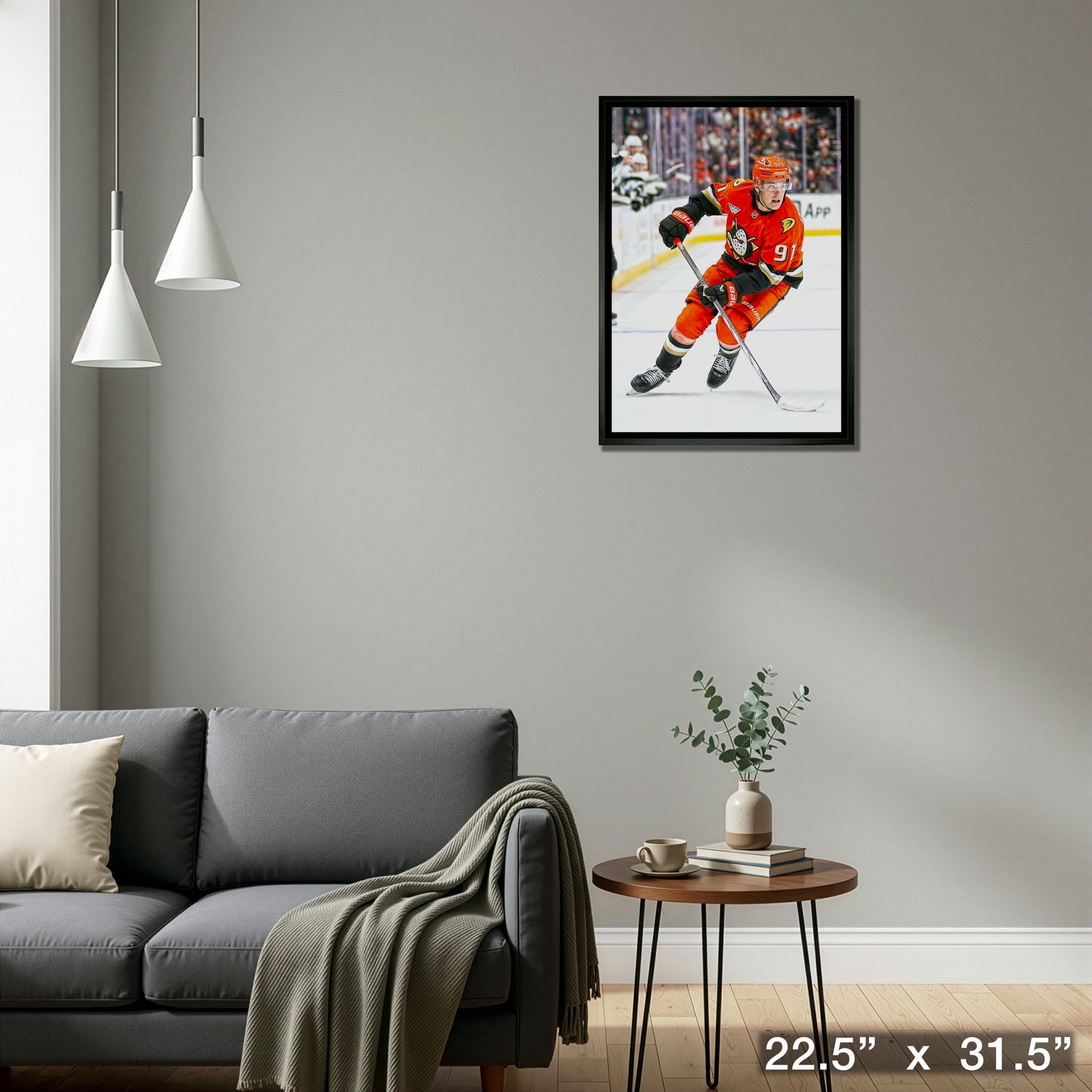 Leo Carlsson 20x29 Framed Canvas Anaheim Ducks