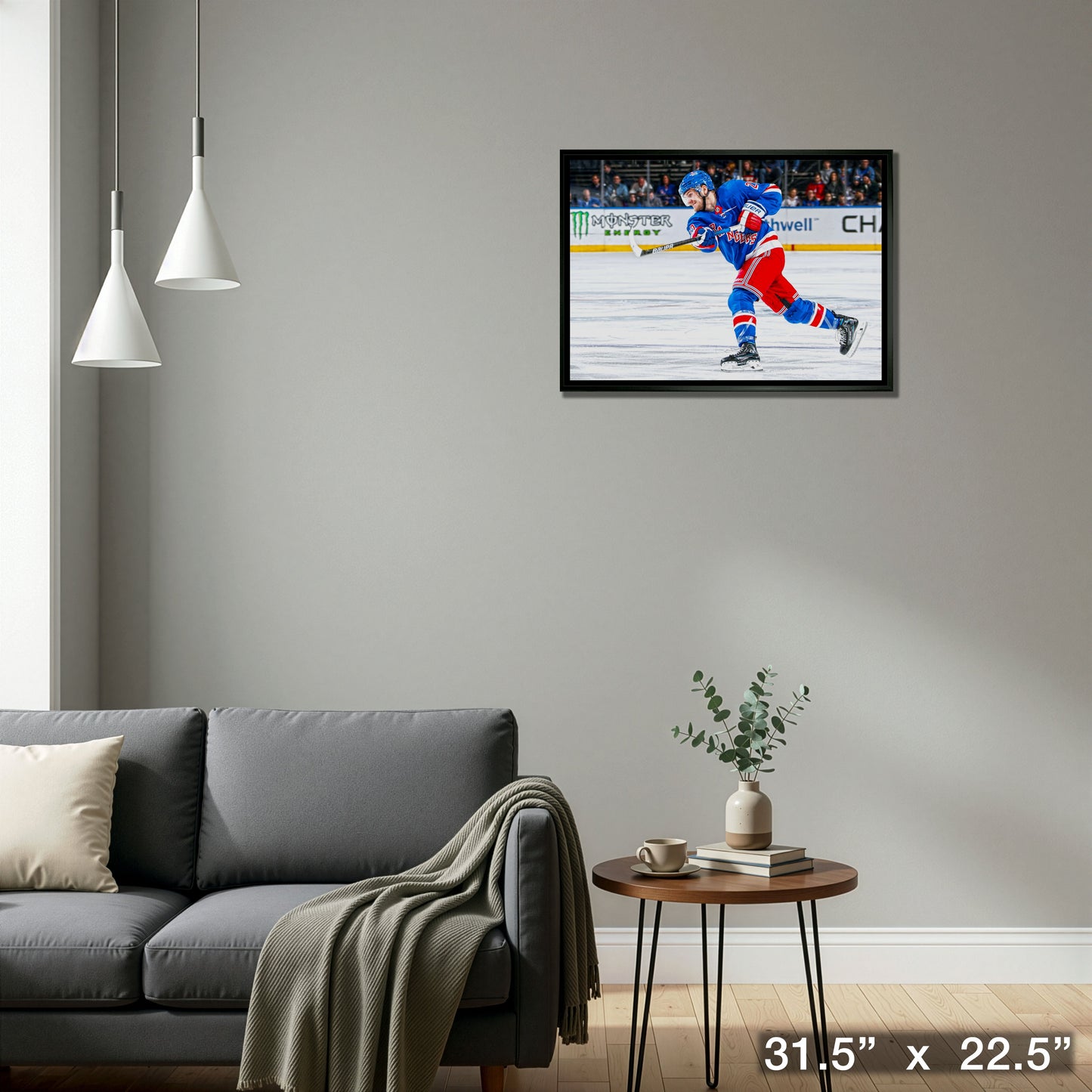 Adam Fox 20x29 Framed Canvas New York Rangers