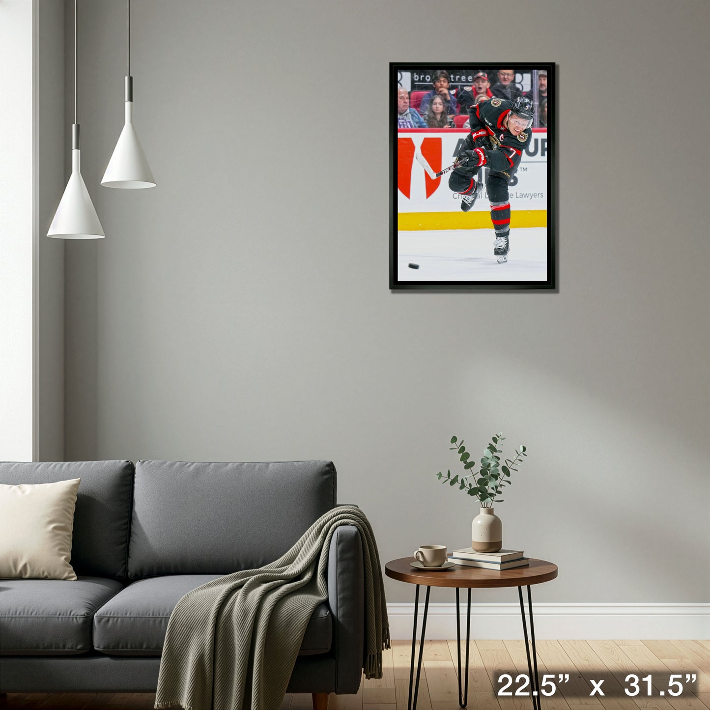 Brady Tkachuk 20x29 Framed Canvas Ottawa Senators