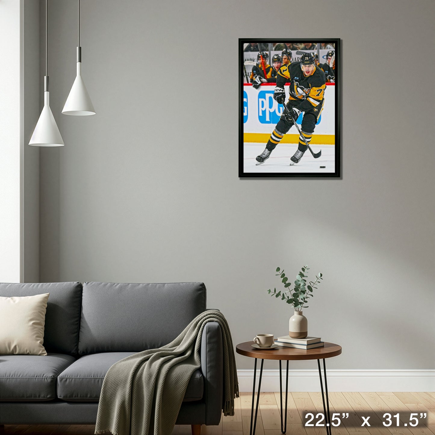 Evgeni Malkin 20x29 Framed Canvas Pittsburgh Penguins