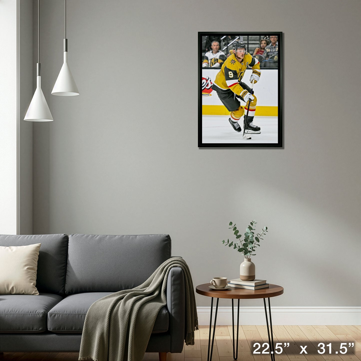Jack Eichel 20x29 Framed Canvas Vegas Golden Knights