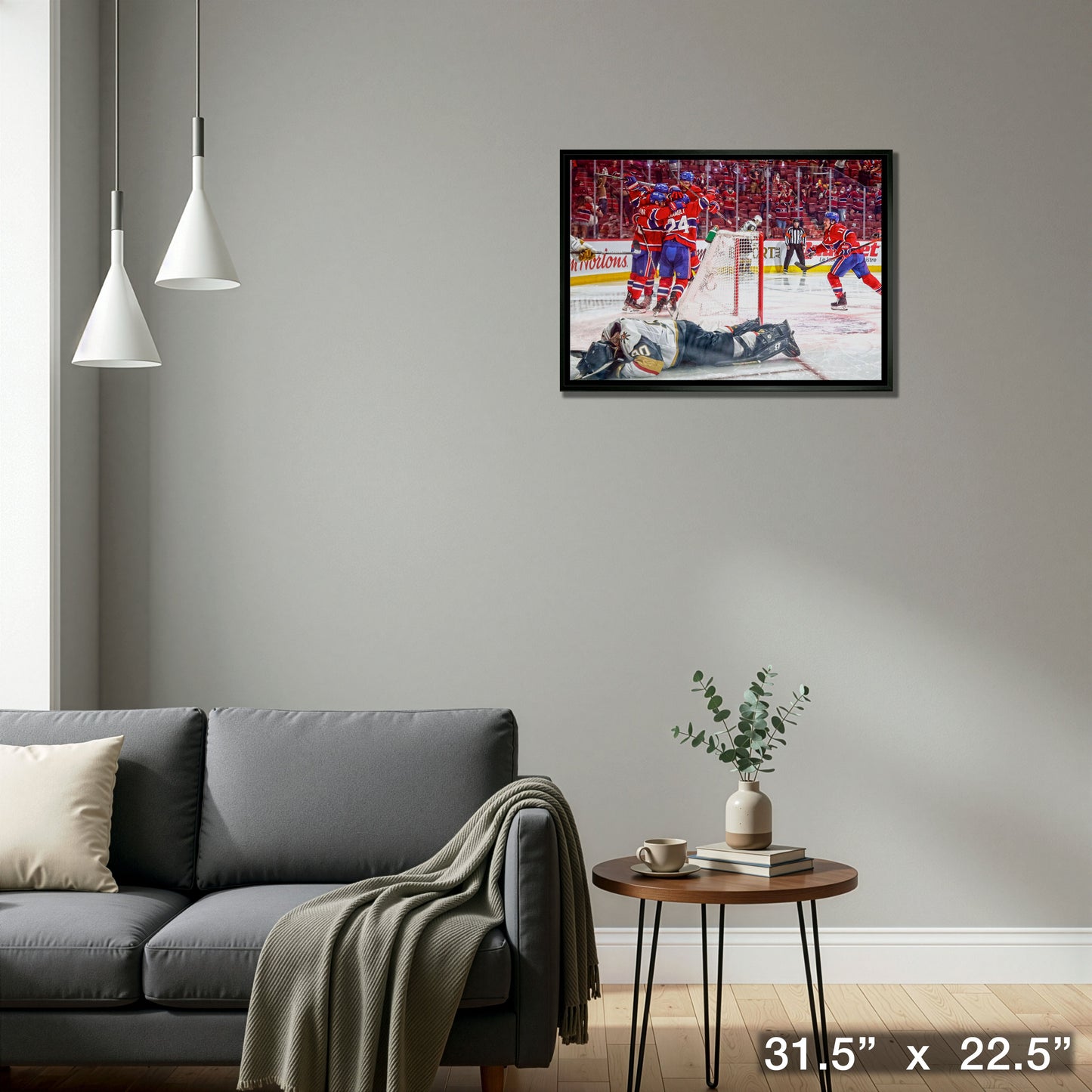 Montreal Canadiens Framed 20x29 Game-Winning Goal Canvas